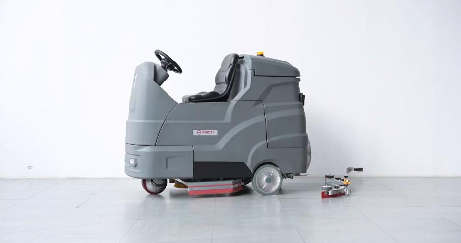 駕駛式洗地機工作原理